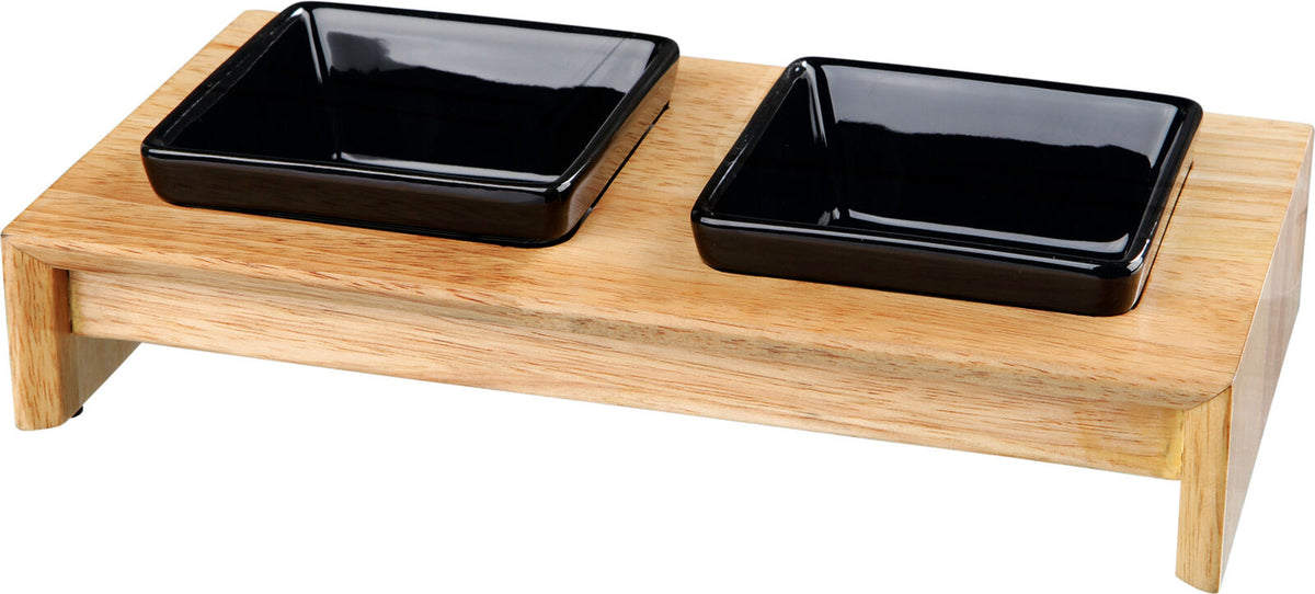 Napf-Set, Keramik/Holz – TRIXIE Heimtierbedarf GmbH & Co. KG