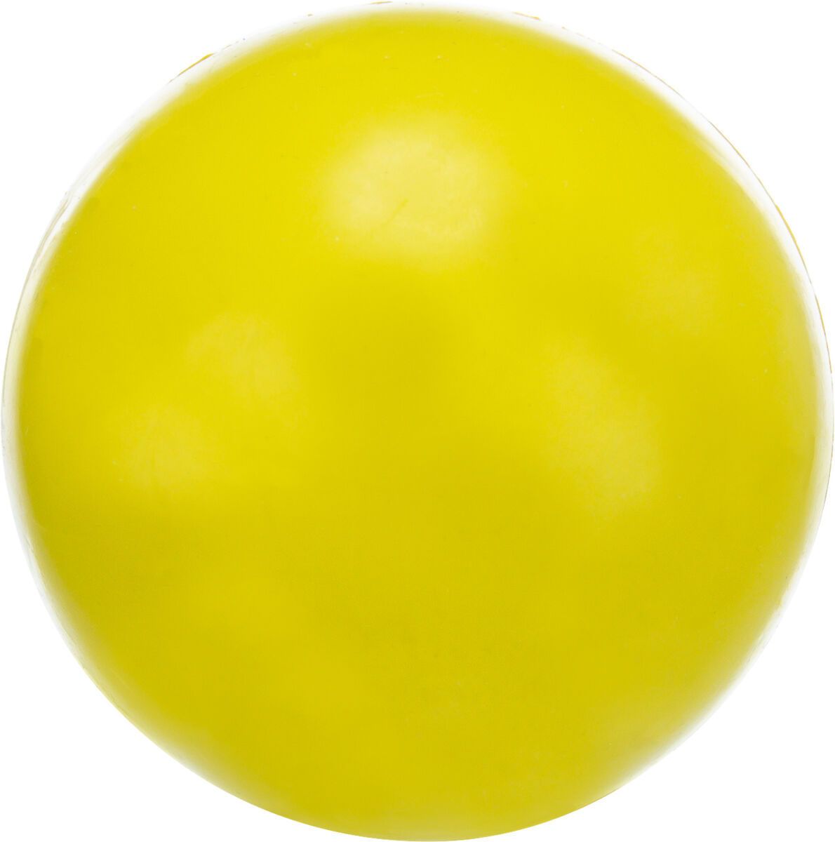 Runder gelber Ball mit glatter Oberfläche.