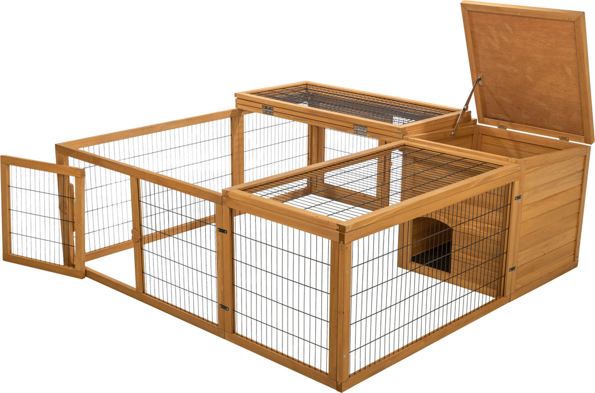 Freilaufgehege mit Abdeckung