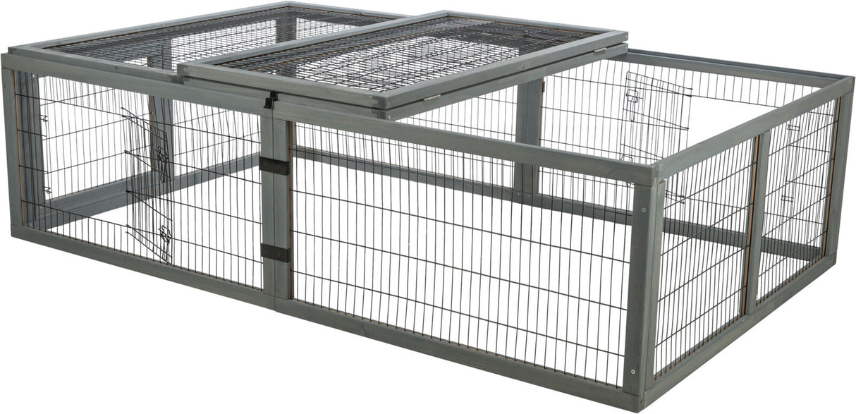 Freilaufgehege mit Abdeckung