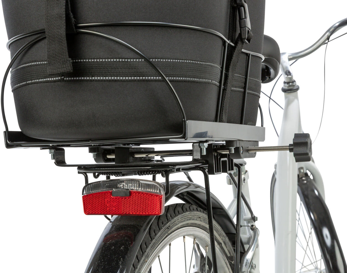 Hundefahrradkorb mit Netzhaube für Gepäckträger