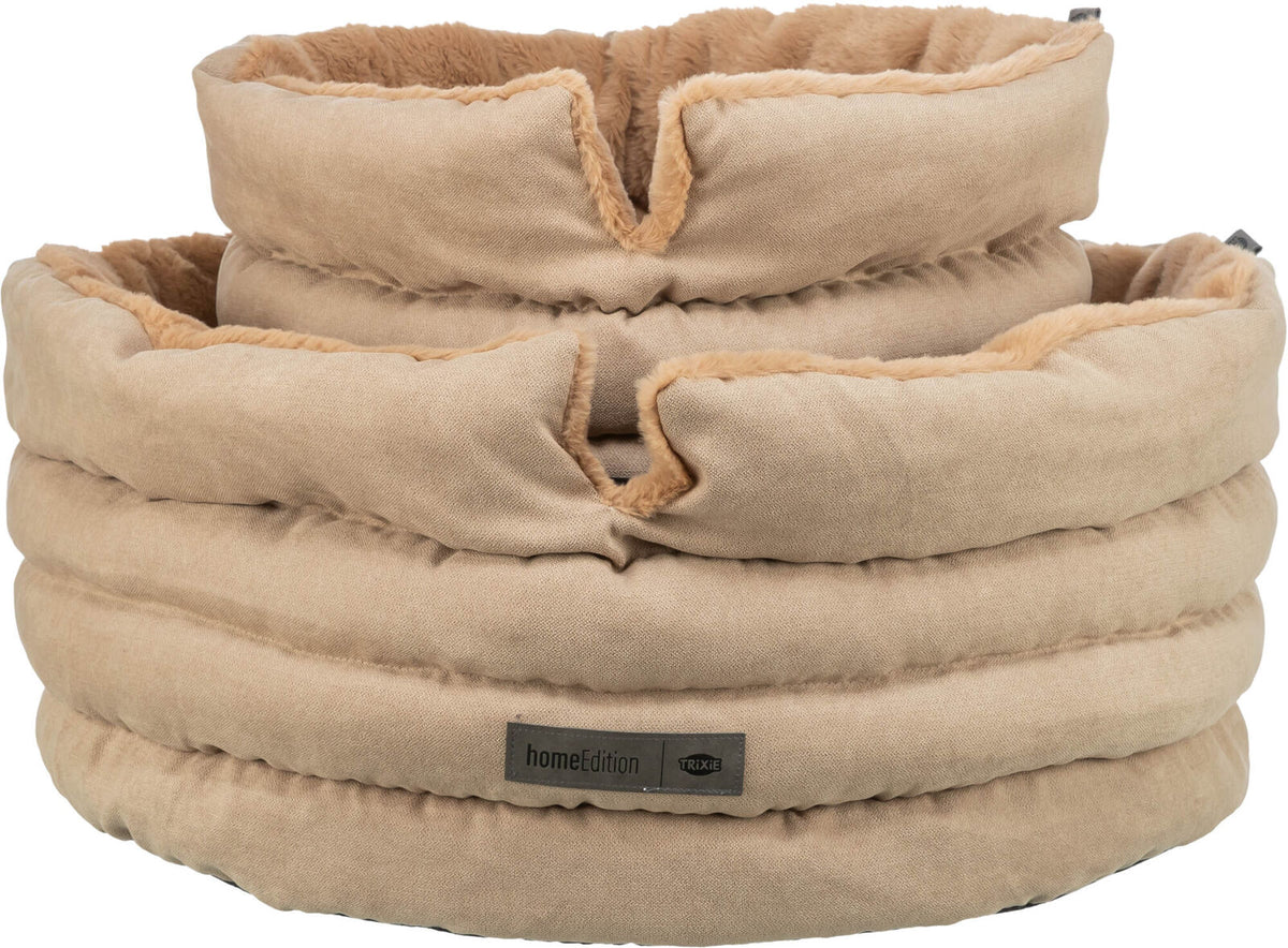Rundes Katzen- und Hundebett Liano Soft mit extra hohem Kuschelrand