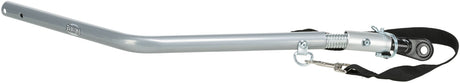 Metallstange mit Federmechanismus und schwarzem Gurt, an einem Ende gebogen, mit Markierung "TRIXIE".