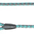 Geflochtene Hundeleine in Türkis und Grau mit Metallkarabiner und schwarzem Plastikring, Text "TRIXIE".