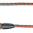 Geflochtene orange-graue Leine mit Metallhaken und schwarzem Griff, Text "TRIXIE" auf Etikett sichtbar.