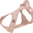 Rosa Hundegeschirr aus meshartigem Material mit Schnallen und einem Ring zur Befestigung.