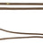 Braune Hundeleine mit goldenen Karabinern und Ringen, flachliegend dargestellt.