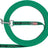 Grüne Hundeleine mit Metallkarabiner und rotem "Trixie"-Logo auf dem Verschluss.