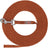 Lange, rotbraune Hundeleine mit Metallhaken und kleinem TRIXIE-Logo auf dem Gurtband.