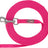 Pinke Hundeleine mit metallischem Karabinerhaken und Trixie-Logo, aufgerollt dargestellt.