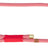 Rote Hundeleine mit goldfarbenem Karabinerhaken und gemustertem Seil aus Textil.