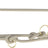Beigefarbene Hundeleine mit Knoten und goldfarbenen Karabinern aus Metall.