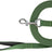 Grüne Hundeleine mit silbernem Karabinerhaken und schwarzer Griffinnenseite, Markenlabel "Trixie".