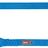 Blaue Hundeleine mit Karabinerhaken und weicher Schlaufe, Logo auf der Leine sichtbar.