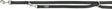 Schwarzes, verstellbares Hundehalsband mit Metallverschlüssen und einem Trixie-Logo auf dem Band.