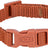 Roter Hundehalsband aus gewebtem Material mit Kunststoffverschluss und Metallring, Aufschrift "Trixie".