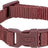 Rotes Hundehalsband aus robustem Material mit Plastikschnalle und Metallring; Markenlogo "Trixie" sichtbar.