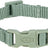 Graues, verstellbares Hundehalsband aus gewebtem Material mit Schnalle, D-Ring und dem Aufdruck "Trixie".