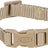 Beige Hundehalsband mit verstellbarem Verschluss und Metallring, erkennbar mit der Aufschrift "Trixie".