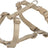 Einstellbares Hundegeschirr beige mit Klickverschluss und Metallring, robustes Nylonmaterial.