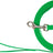Grüne Hundeleine mit silbernem Karabinerhaken, aufgerollt und mit Markenlabel.
