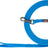 Blaue Hundeleine mit silbernem Karabinerhaken und Label mit der Aufschrift "Trixie".