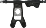 Schwarzer Netzgeschirr aus Mesh mit verstellbarem Riemen und Klickverschluss.