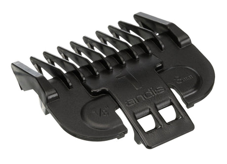 Schwarzer Kammaufsatz mit der Aufschrift "1" und "3 mm", passend für elektrische Haarschneider.