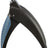 Schwarzer und blauer Flaschenöffner mit ergonomischem Griff und Metallverschlussmechanismus.