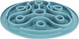 Rundes, blaues Labyrinth-Design mit erhöhten Kanten und Wänden, flach auf einer Oberfläche liegend.