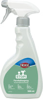 Weiße Sprühflasche mit grünem Etikett der Marke Trixie, 500 ml, für Fernhaltespray zur Außenanwendung.