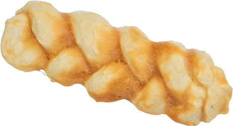 Eine gebackene, goldbraune Teigware mit sichtbar knuspriger Kruste und mehreren Wölbungen.
