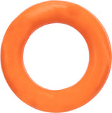 Oranger ringförmiger Gegenstand mit glatter Oberfläche, gleichmäßig rund ohne sichtbare Muster.