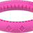 Rosa, runder Ring mit Textur und erhabenen Rautenmustern auf der Oberfläche.