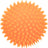 Orangefarbener Ball mit vielen kurzen, spitzen Noppen auf der Oberfläche.