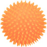 Orangefarbener Ball mit vielen kurzen, spitzen Noppen auf der Oberfläche.