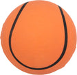 Oranger Ball mit schwarzen Streifen, die parallel zueinander verlaufen.