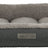Graues Haustierbett mit weichem, hellgrauem Innenfutter und rechteckiger Form, Label "vital Edition TRIXIE" an der Seite.