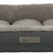 Graues Haustierbett mit weichem, hellgrauem Innenfutter und rechteckiger Form, Label "vital Edition TRIXIE" an der Seite.