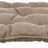 Rechteckiges, gepolstertes Kissen in beige mit texturierter Oberfläche und sichtbaren Nähten.