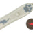 Beigefarbener Laserpointer mit grauem Pfotenabdruck und Maussymbolanhänger, zeigt rotes Maussymbol.