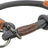 Graues Hundehalsband aus geflochtenem Seil mit braunen Lederakzenten, Metallschnalle und Schriftzug "BE NORDIC".