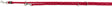 Rote geflochtene Leine mit silbernen Metallringen und Karabinerhaken.