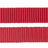 Rote Hundeleine aus gewebtem Material mit silbernem Karabinerhaken und Metallringen.