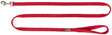 Rote Hundeleine aus Nylon mit Metallschnalle und Griffschlaufe, darauf steht "Trixie".