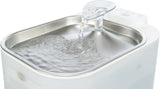 Aqua Square Trinkbrunnen für Hunde mit Bewegungserkennung und Edelstahltrinkschale