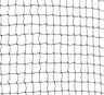 Ein schwarzes, quadratisches Netz mit regelmäßigen Maschen ist auf weißem Hintergrund zu sehen.