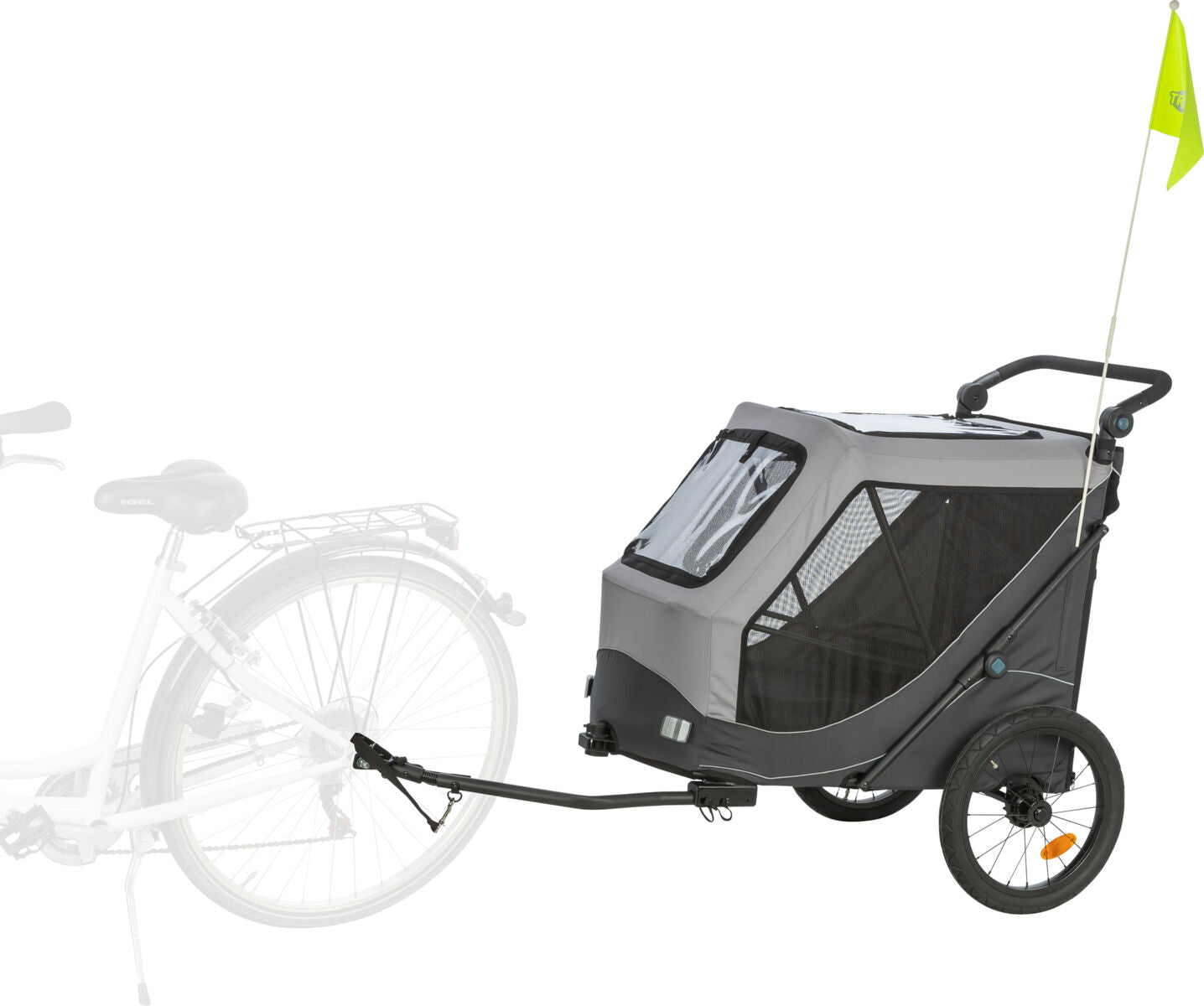 Fahrradanhänger für Hunde, schnell zusammenklappbar