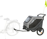 Fahrradanhänger für Hunde, schnell zusammenklappbar