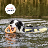 Set Schwimmweste und Schwimmspielzeug für Hunde
